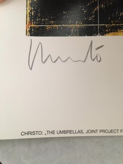 Christo 'The Umbrellas - Joint Project for Japan and USA' (Yellow) Signed Print