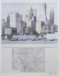 Vintage CHRISTO 'TWO LOWER MANHATTAN WRAPPED BUILDINGS - 1985'