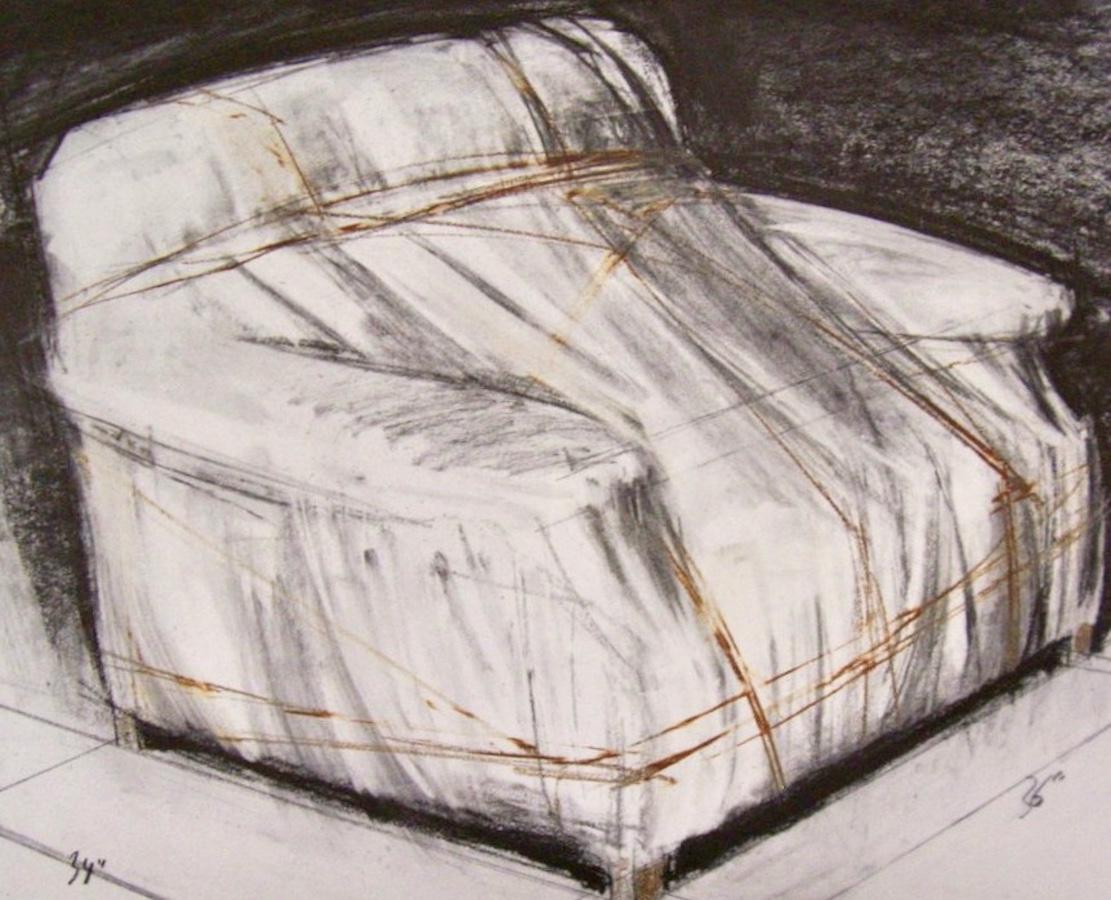 Christo, Sillón envuelto, 1977, litografía en venta 3