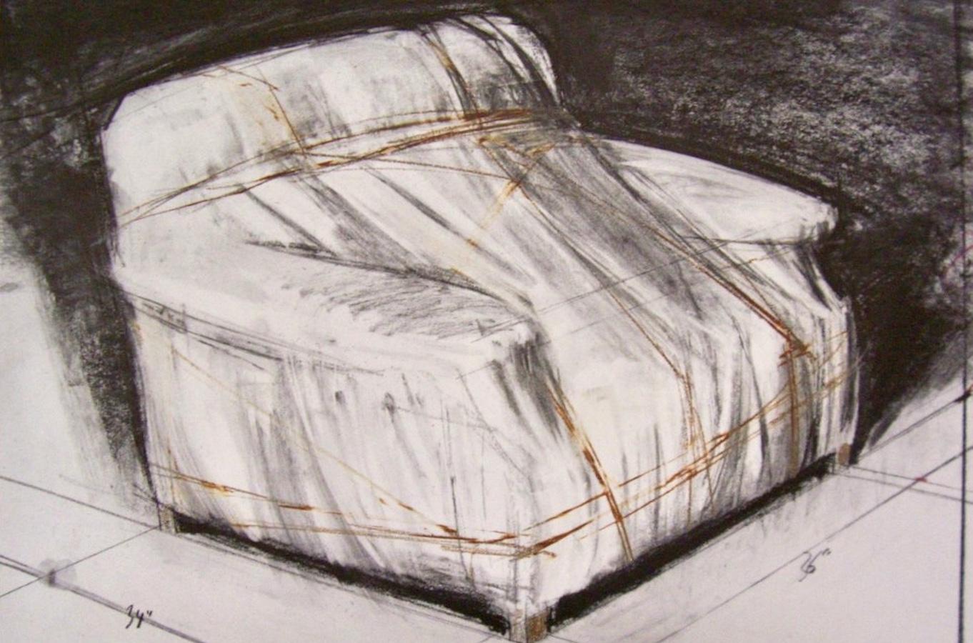 Christo, Sillón envuelto, 1977, litografía en venta 4