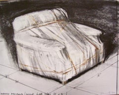 Christo, Sillón envuelto, 1977, litografía
