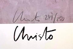 Christo – „Wrapped Paris Review“, Lithografie, Deluxe-Ausgabe, handsigniert, Nr. 244/250, gerahmt