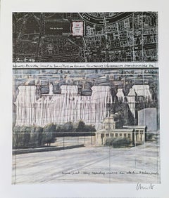 CHRISTO 'WRAPPED REICHSTAG - 1984', HAND SIGNED OFFSET LITHOGRAPH