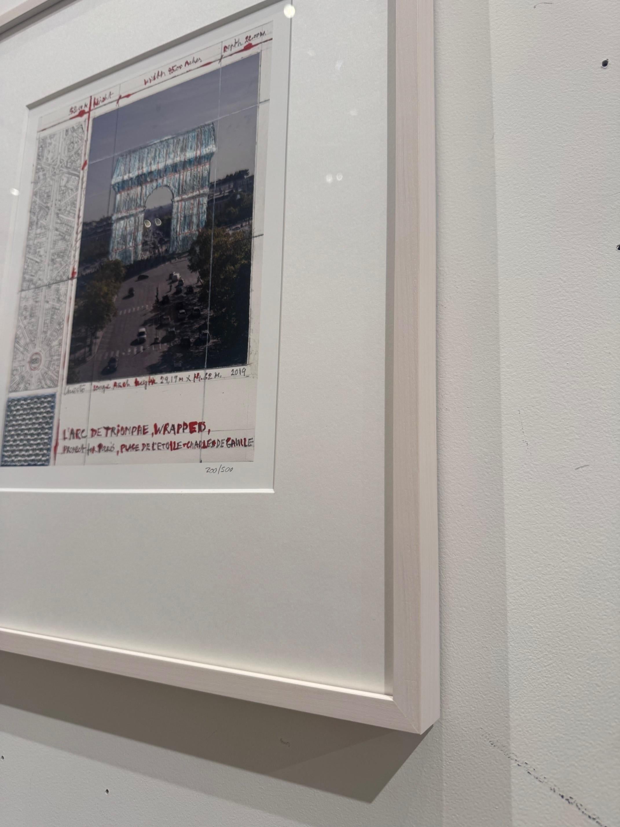 L'Arc de Triomphe, wrapped  - original Christo modern art lithograph Paris For Sale 1