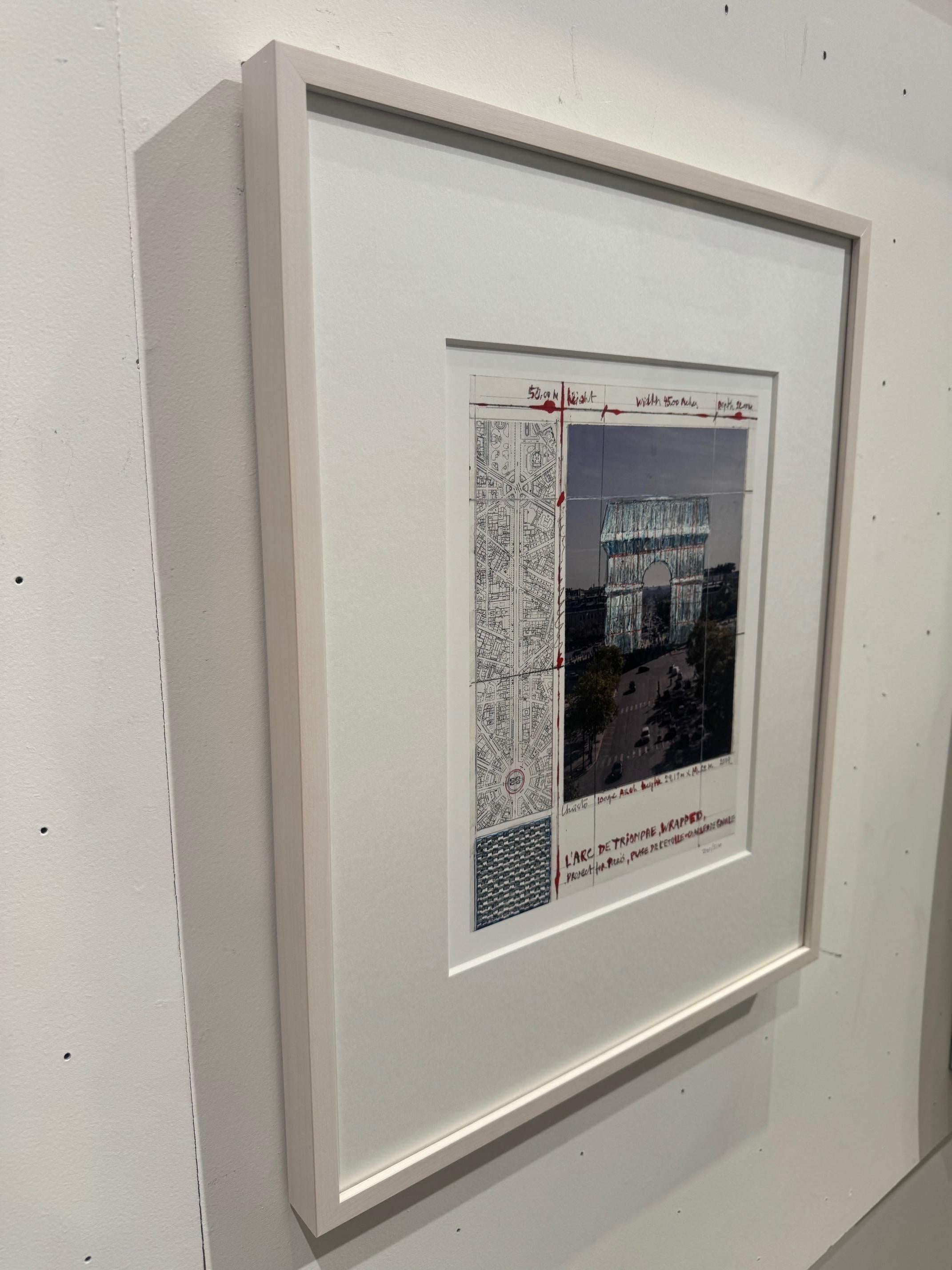 L'Arc de Triomphe, wrapped  - original Christo modern art lithograph Paris For Sale 2