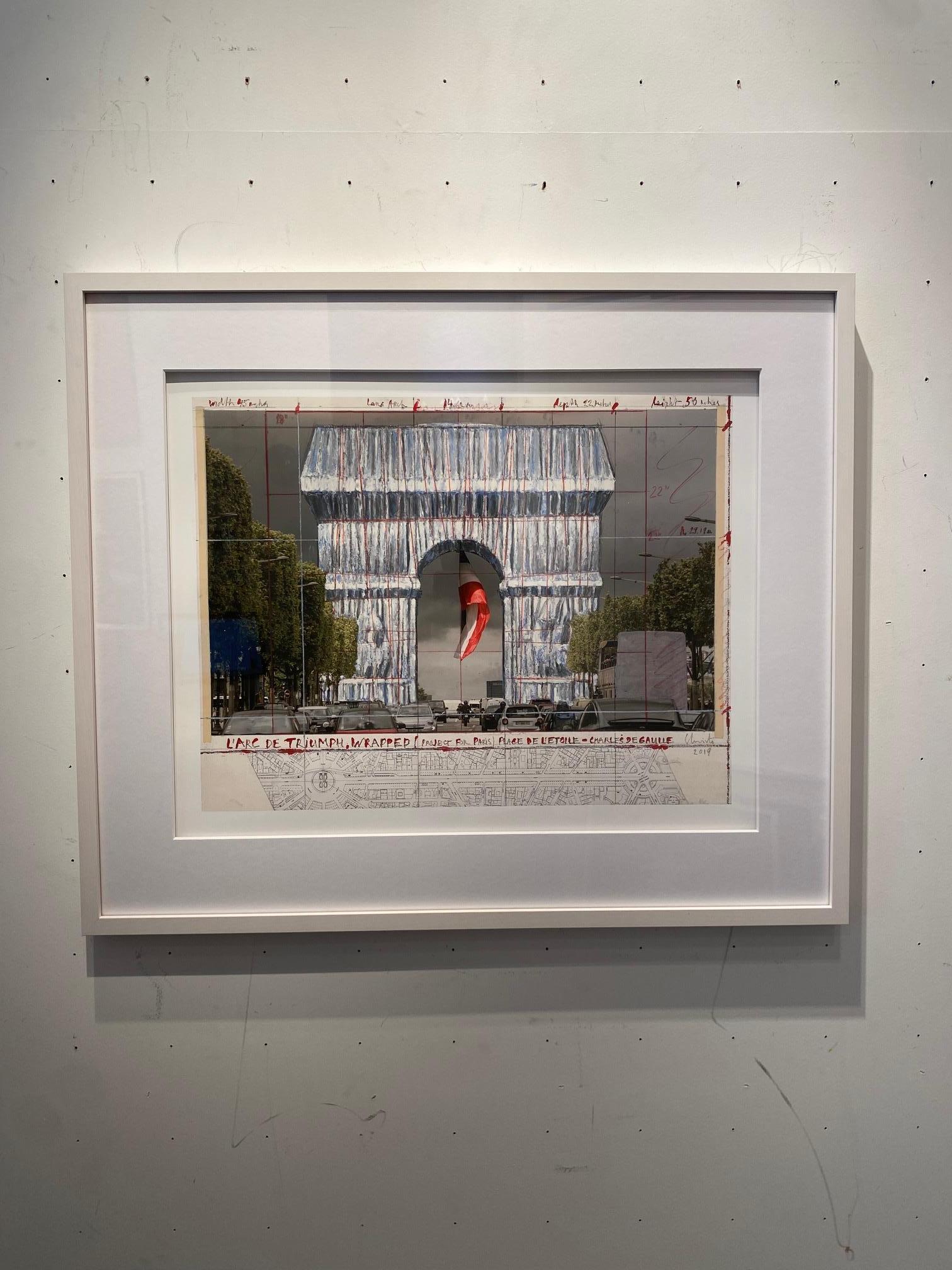 El Arco del Triunfo, envuelto  - litografía original de arte moderno Christo París en venta 6