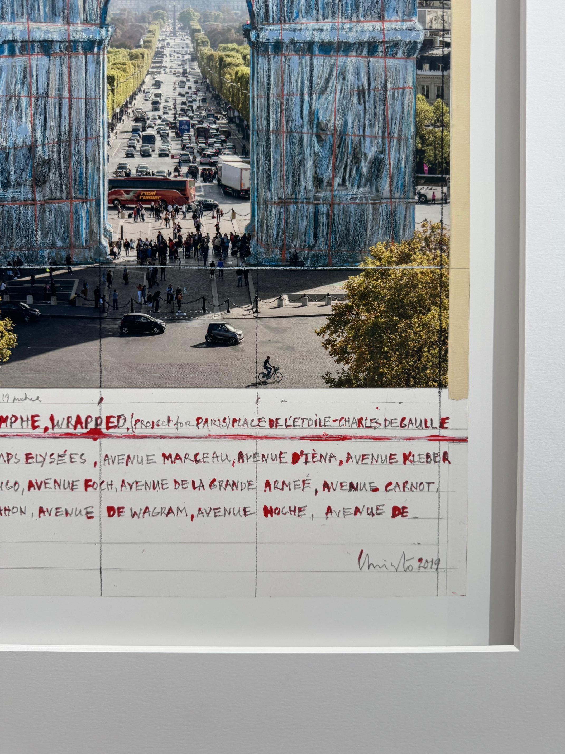 L'Arc de Triomphe, wrapped  - original Christo modern art lithograph Paris For Sale 6