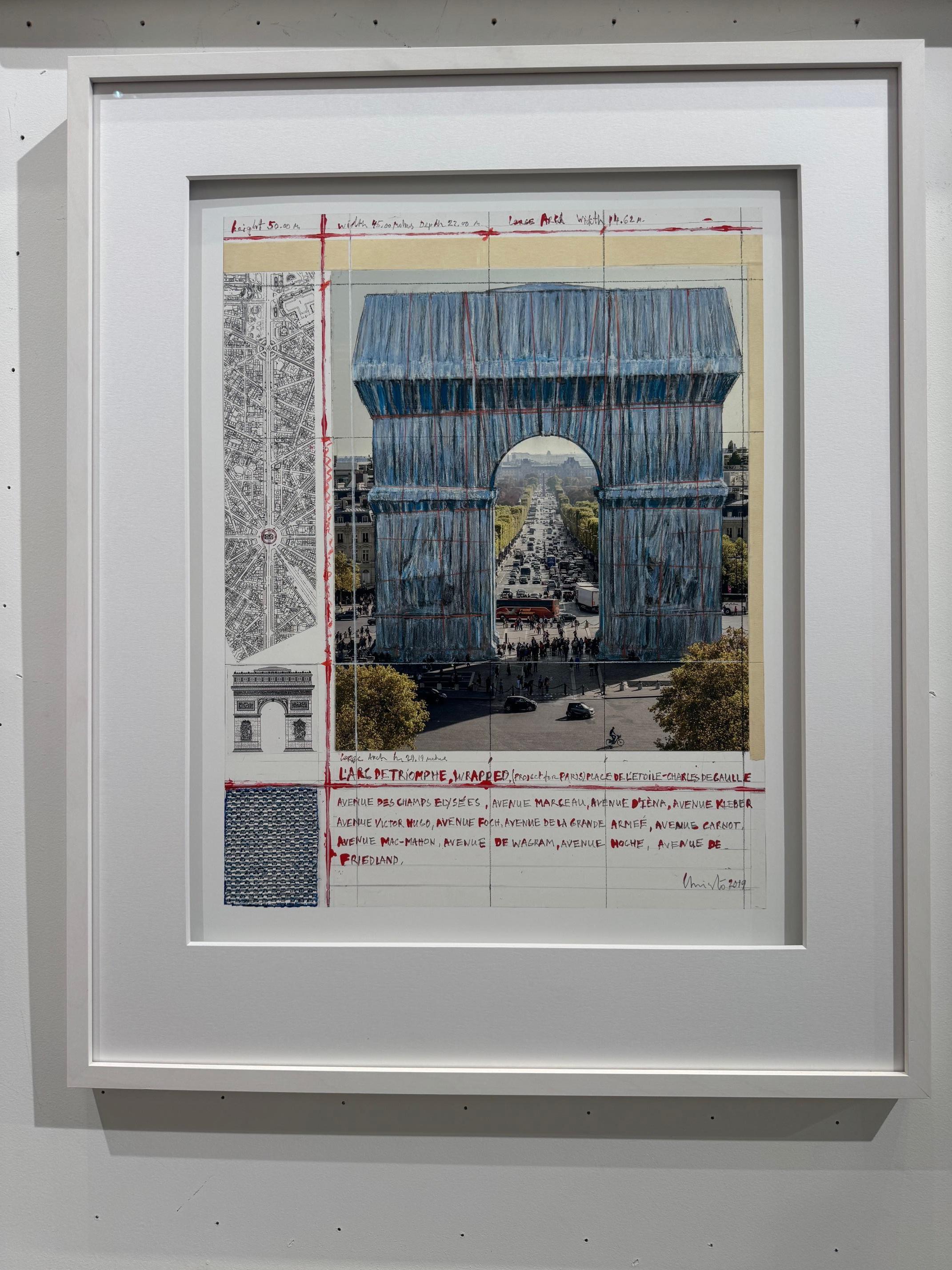 L'Arc de Triomphe, wrapped  - original Christo modern art lithograph Paris For Sale 7