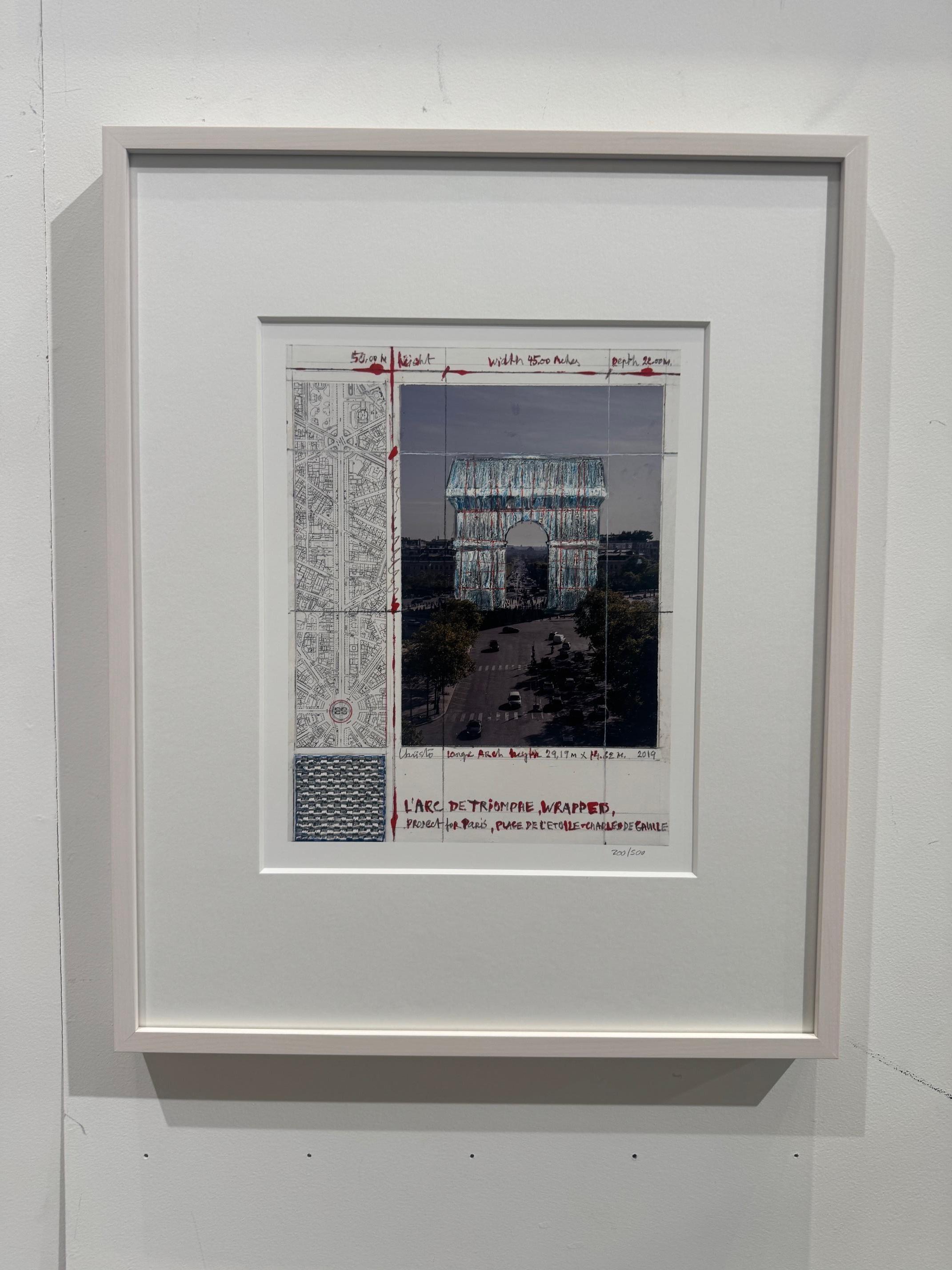 L'Arc de Triomphe, wrapped  - original Christo modern art lithograph Paris For Sale 7