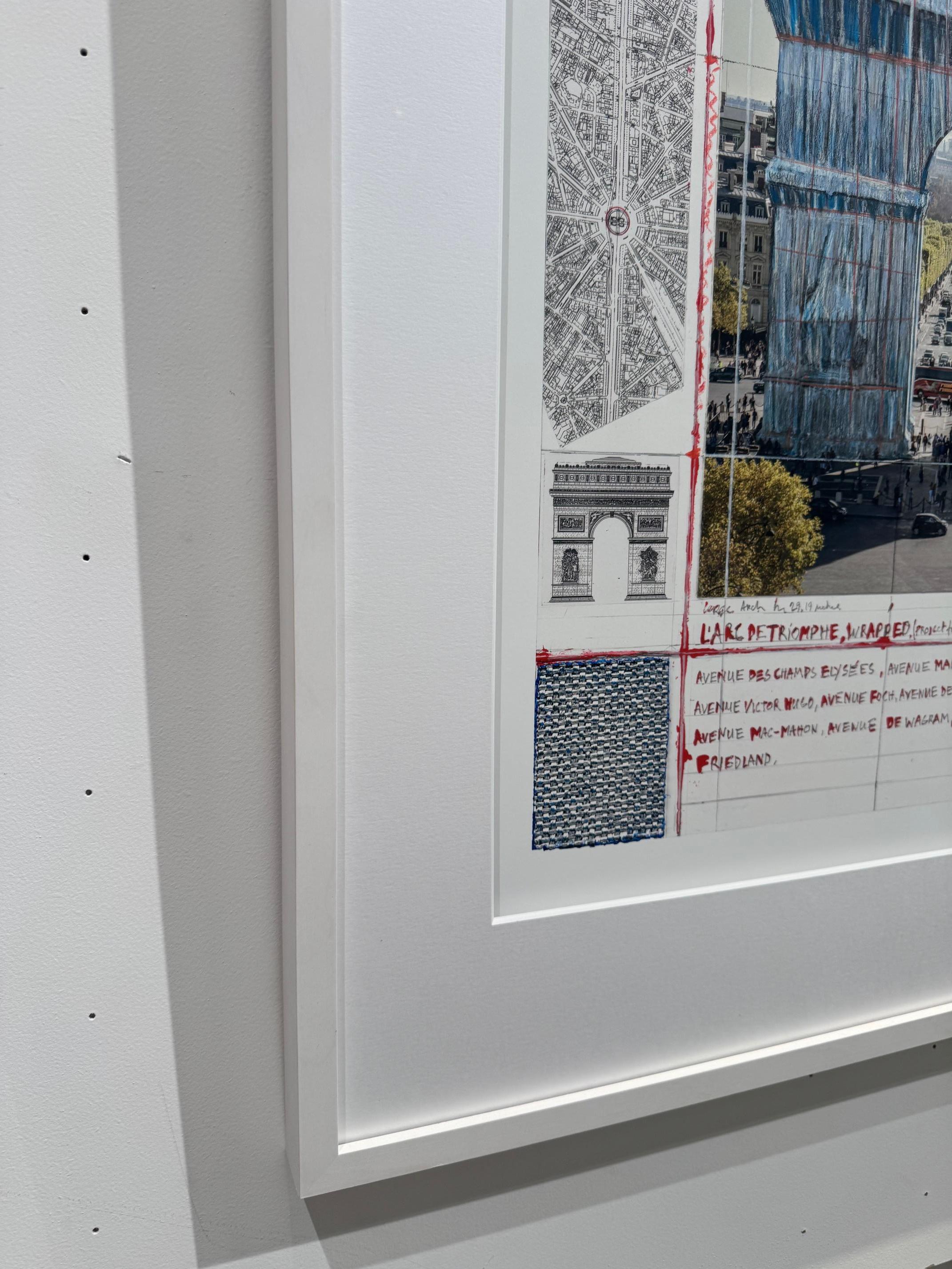 L'Arc de Triomphe, wrapped  - original Christo modern art lithograph Paris For Sale 8