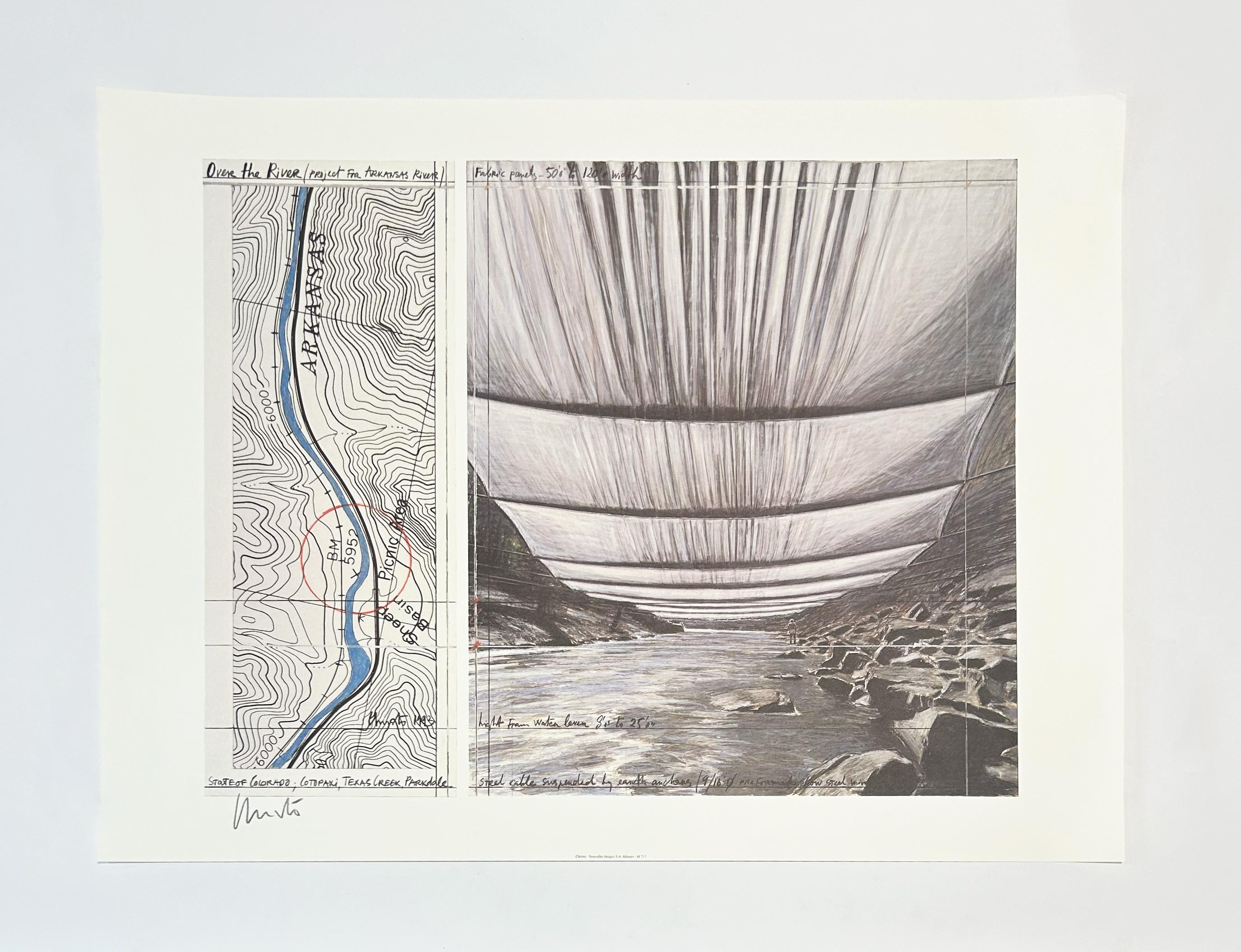 Over The River, Progetto per il fiume Arkansas, Stato del Colorado - Print di Christo