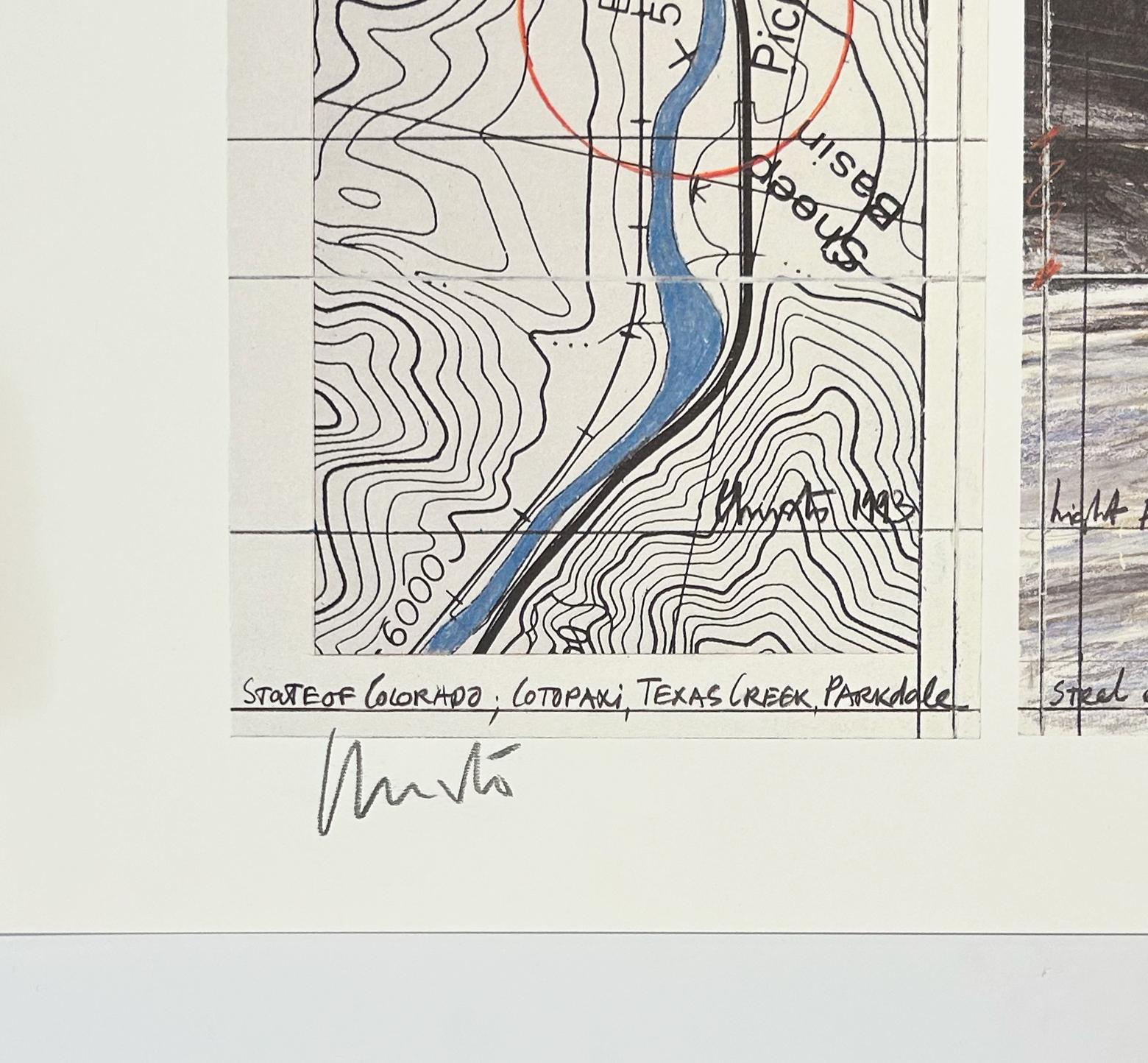 Over The River, Progetto per il fiume Arkansas, Stato del Colorado - Print American Modern di Christo