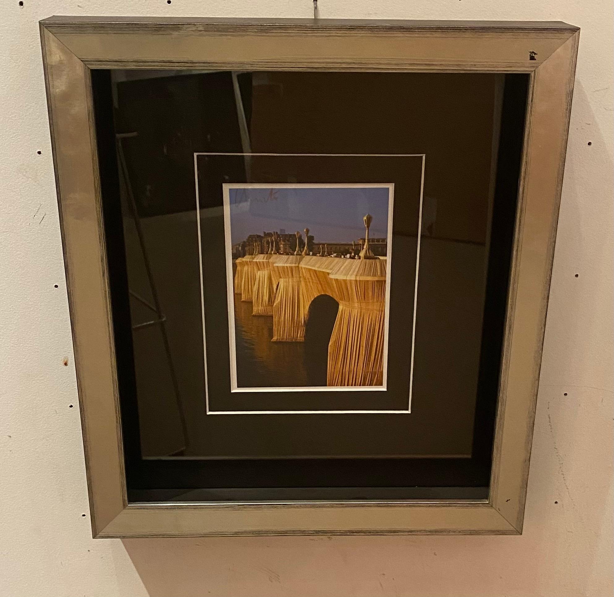 Pont Neuf, avvolto  - fotografia originale Christo di arte moderna firmata Parigi 2