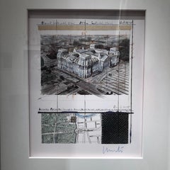 Reichstag X-8 - original Christo modern art lithograph Berlin historic building 