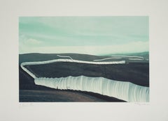 Running Fence -original Christo modern art lithograph landscape California fence