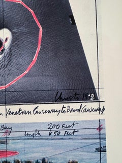 Isla Rodeada (Bahía de Biscayne) litografía original de arte moderno Christo naturaleza