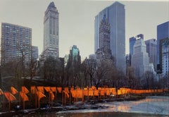 The Gates NYC Midtown Skyline - original Christo modern art photograph signed 