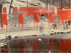 The Gates NYC Skyline in the Snow-original Christo modern art photograph signed