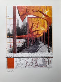 The Gates - original Christo lithograph New York Central Park