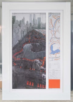 The Gates - original Christo modern art lithograph New York Central Park