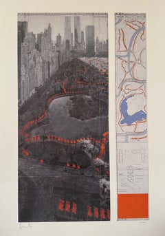 The Gates – Originale moderne Christo-Lithographie, New Yorker Central Park