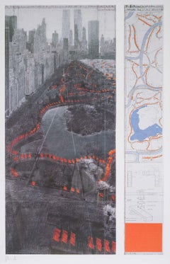 Les Gates - lithographie d'art moderne originale de Christo