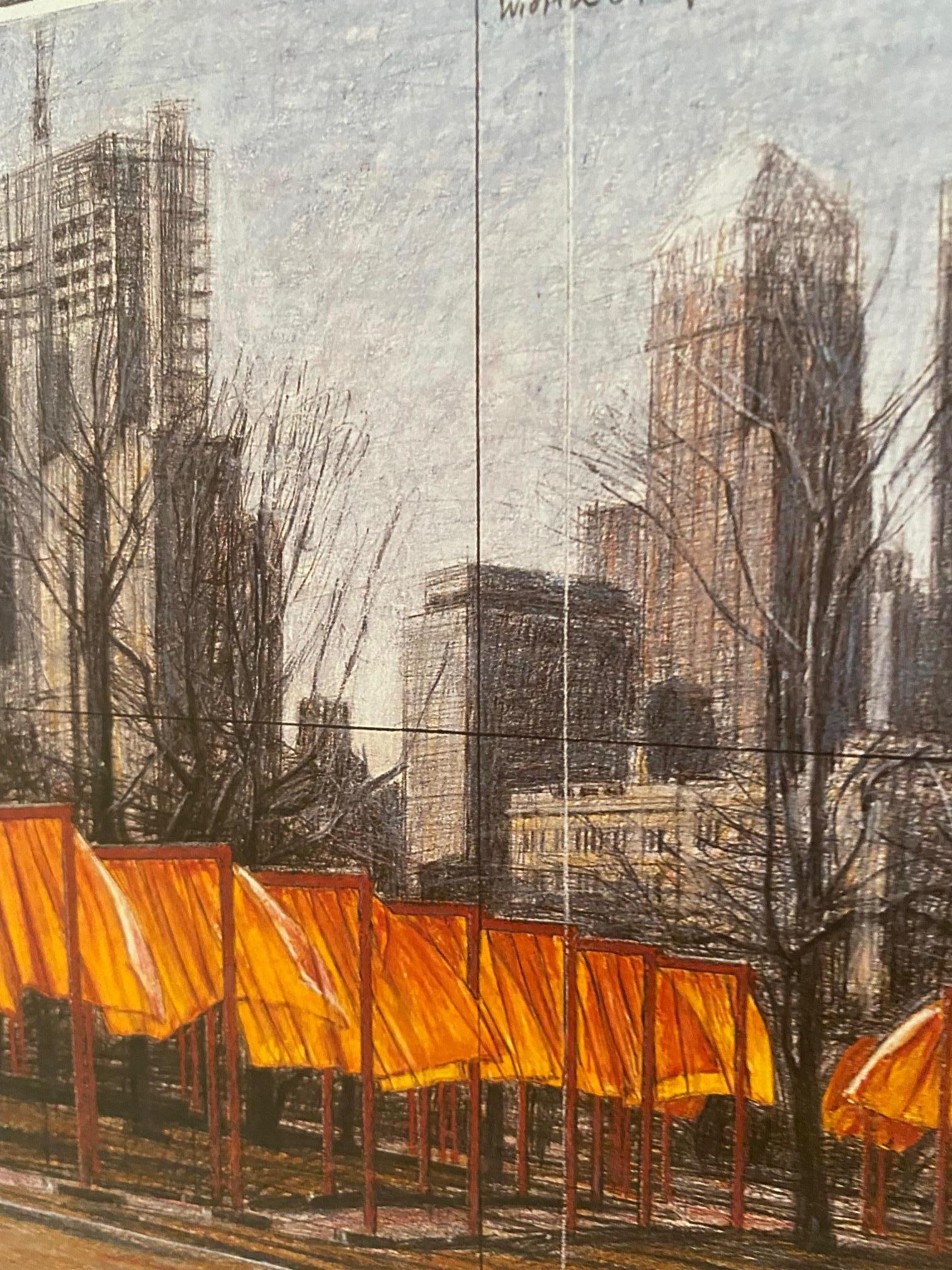 The Gates - litografía original de Christo de arte moderno de Nueva York Central Park firmada 1