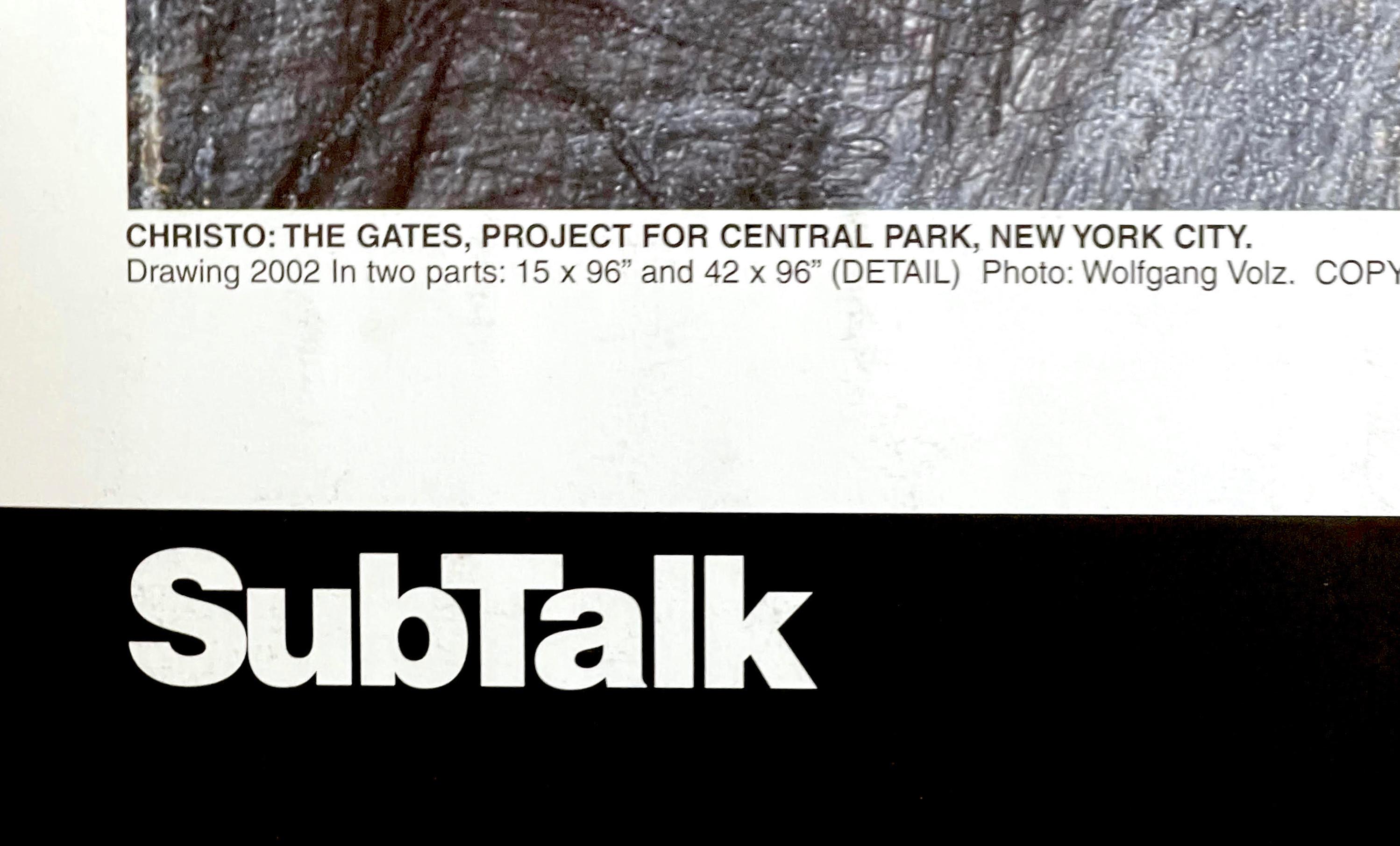 The Gates, Original NYC subway banner (Uniquely signed by Christo) - Collectible 3
