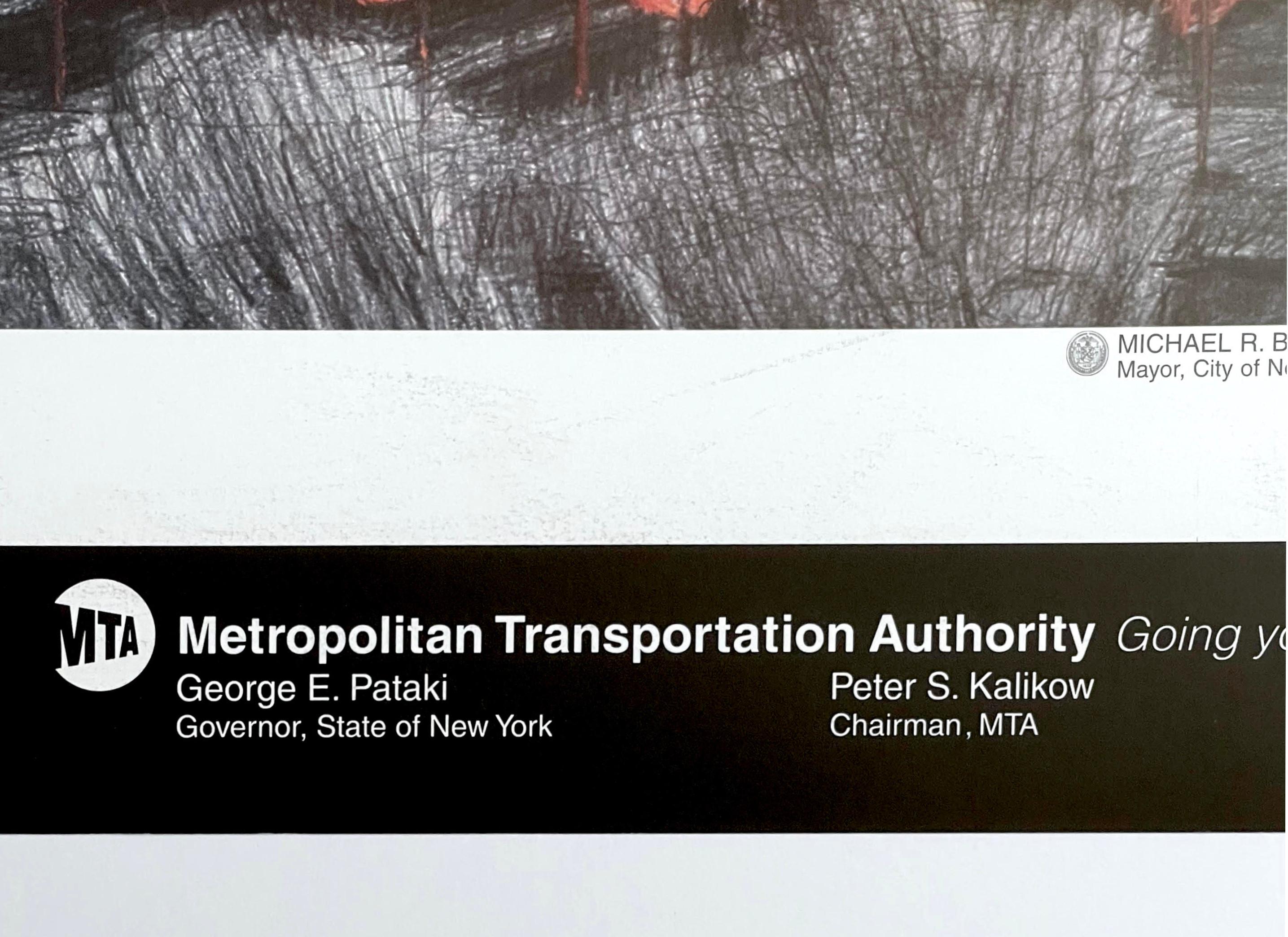 The Gates, Original NYC subway banner (Uniquely signed by Christo) - Collectible 4