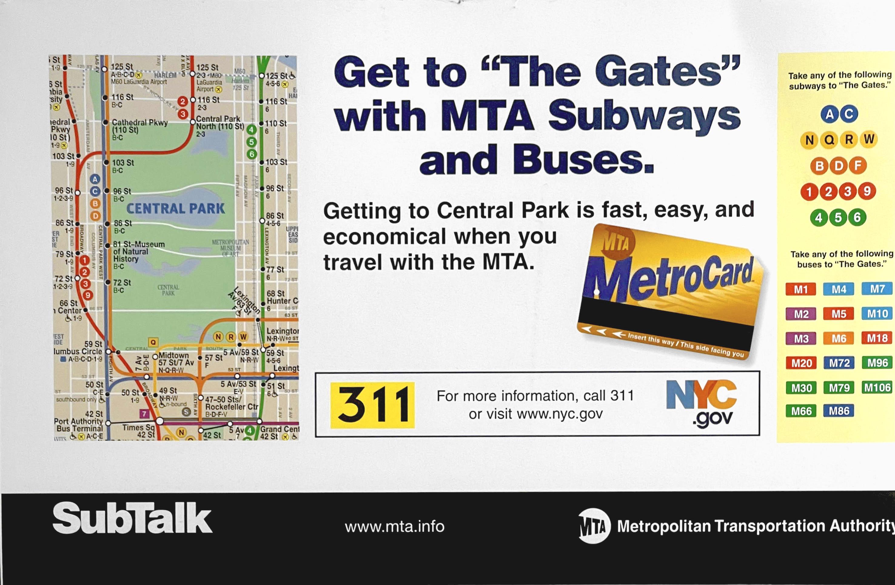 The Gates, Original NYC subway banner (Uniquely signed by Christo) - Collectible 6