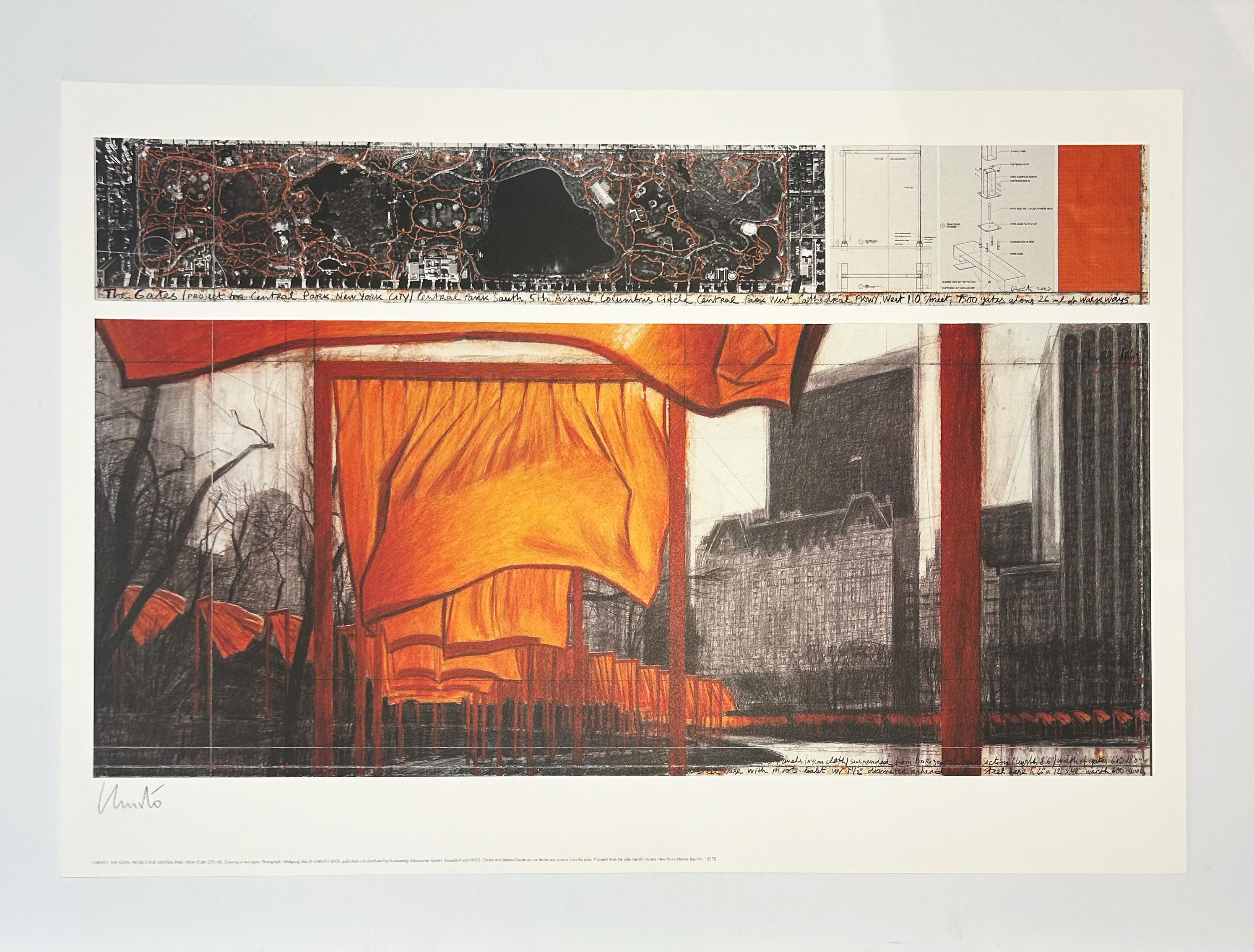 The Gates, projet pour Central Park, New York City XIX - Print de Christo