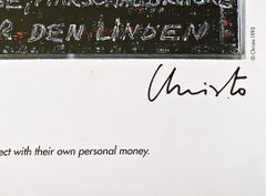 El Reichstag envuelto de noche, escasa litografía offset Firmada a mano por Christo)