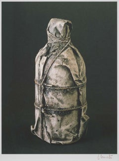 Wrapped Bottle - original Christo modern art lithograph 
