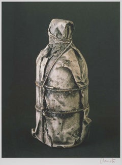 Wrapped Bottle - original Christo modern art lithograph