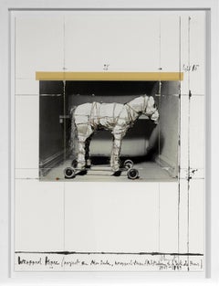 "Wrapped Horse" screenprint and collage by the artist Christo from "Kinderstern"