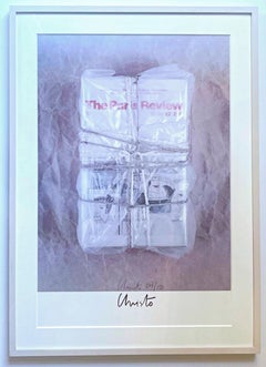Christo, Wrapped Paris Review lithograph, deluxe hand signed ed. 244/250 Framed
