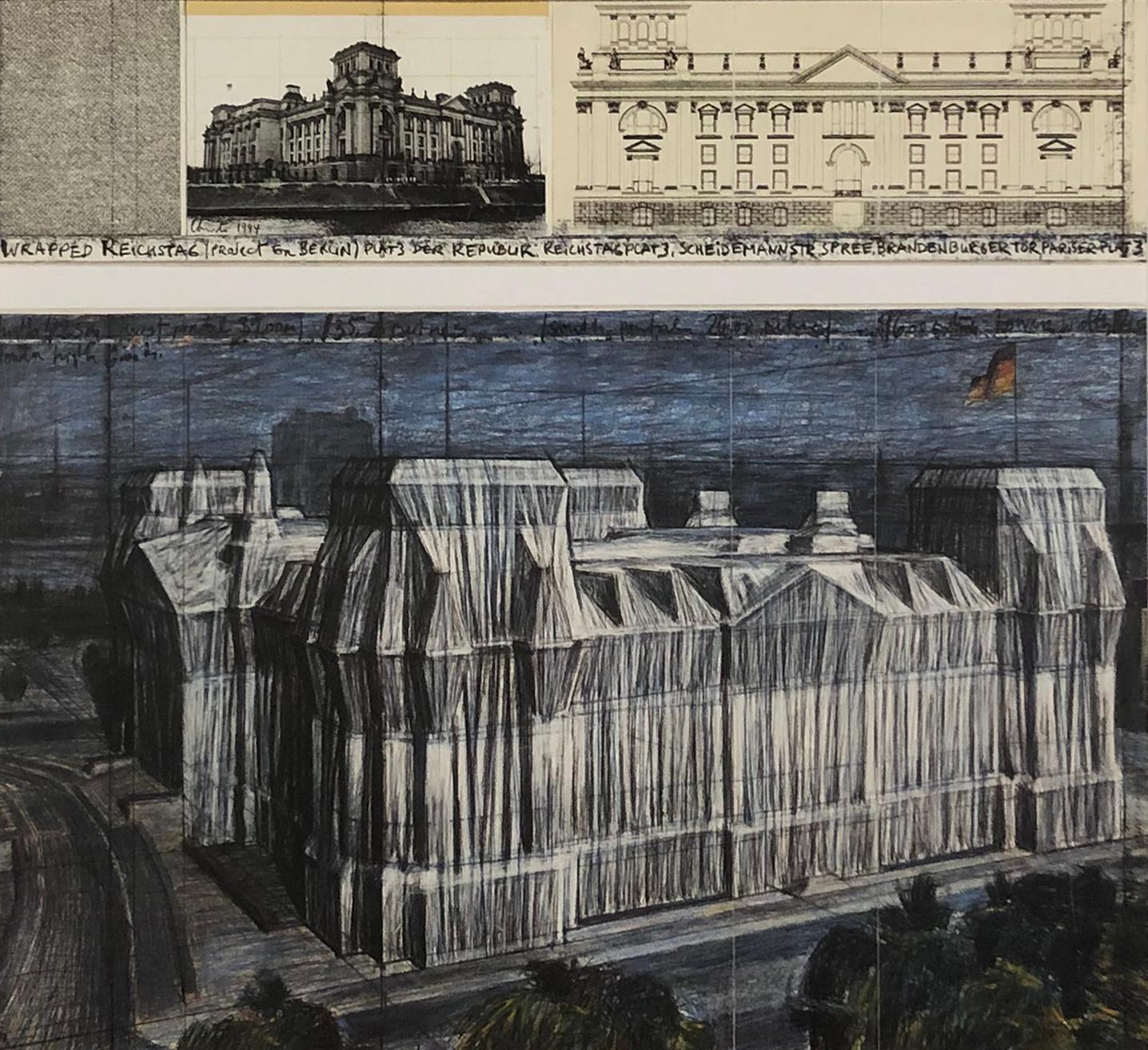 Christo- Envuelto Reichstag Vintage en venta 1