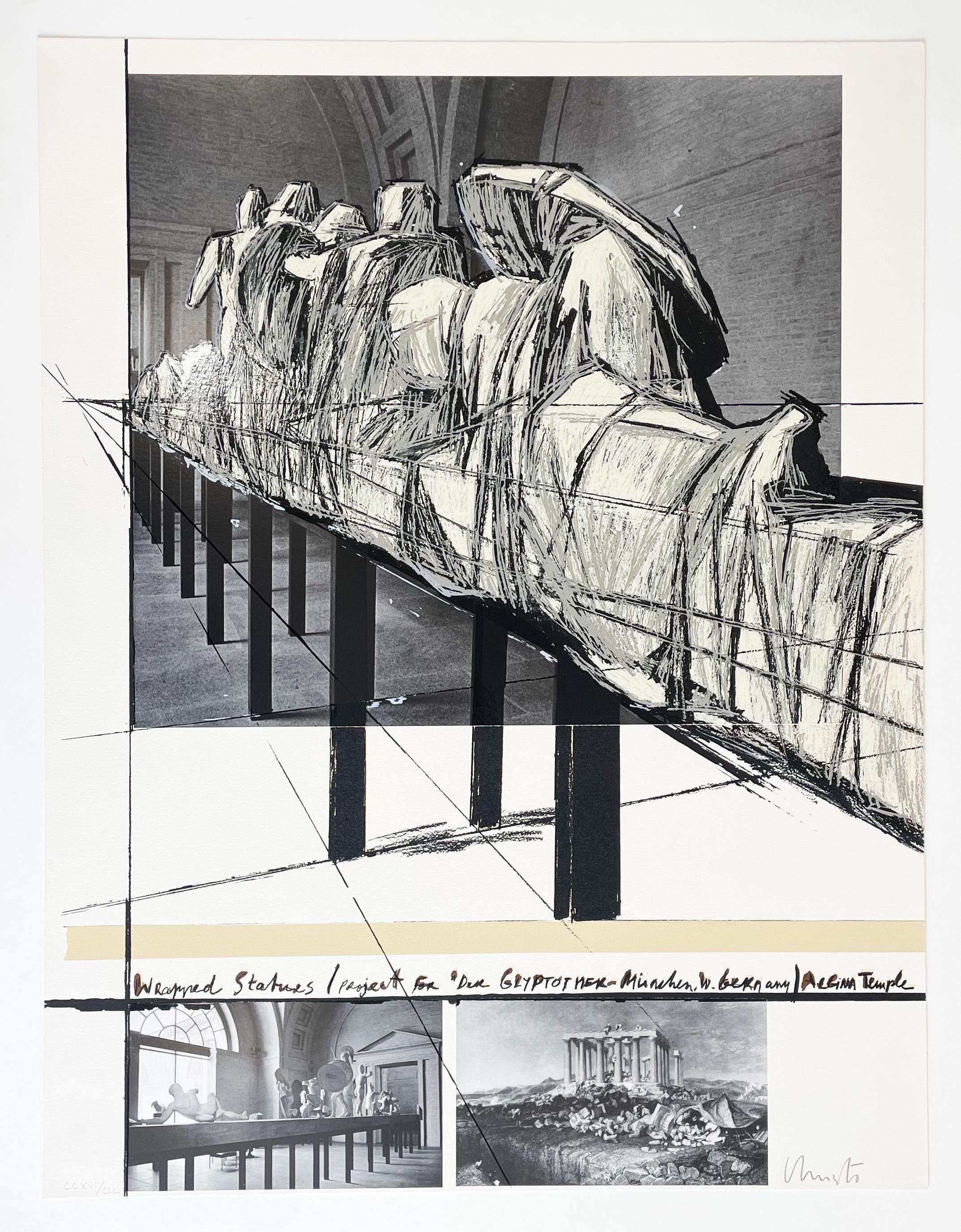 Wrapped Statues, Project for Die Glyptothek, München, from: Seoul Olympic Games - Print by Christo