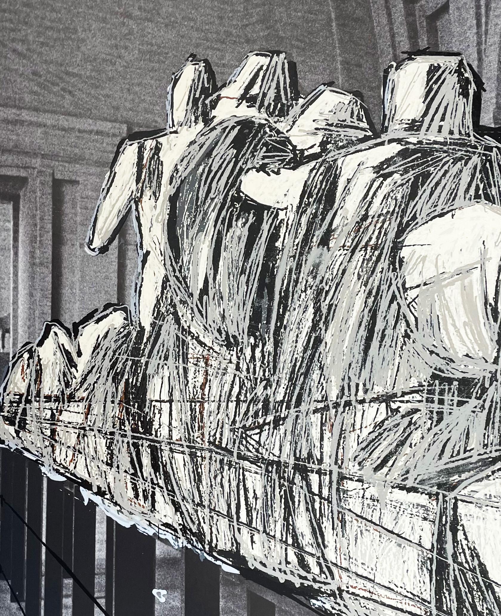 Wrapped Statues, Project for Die Glyptothek, München, from: Seoul Olympic Games - Gray Print by Christo