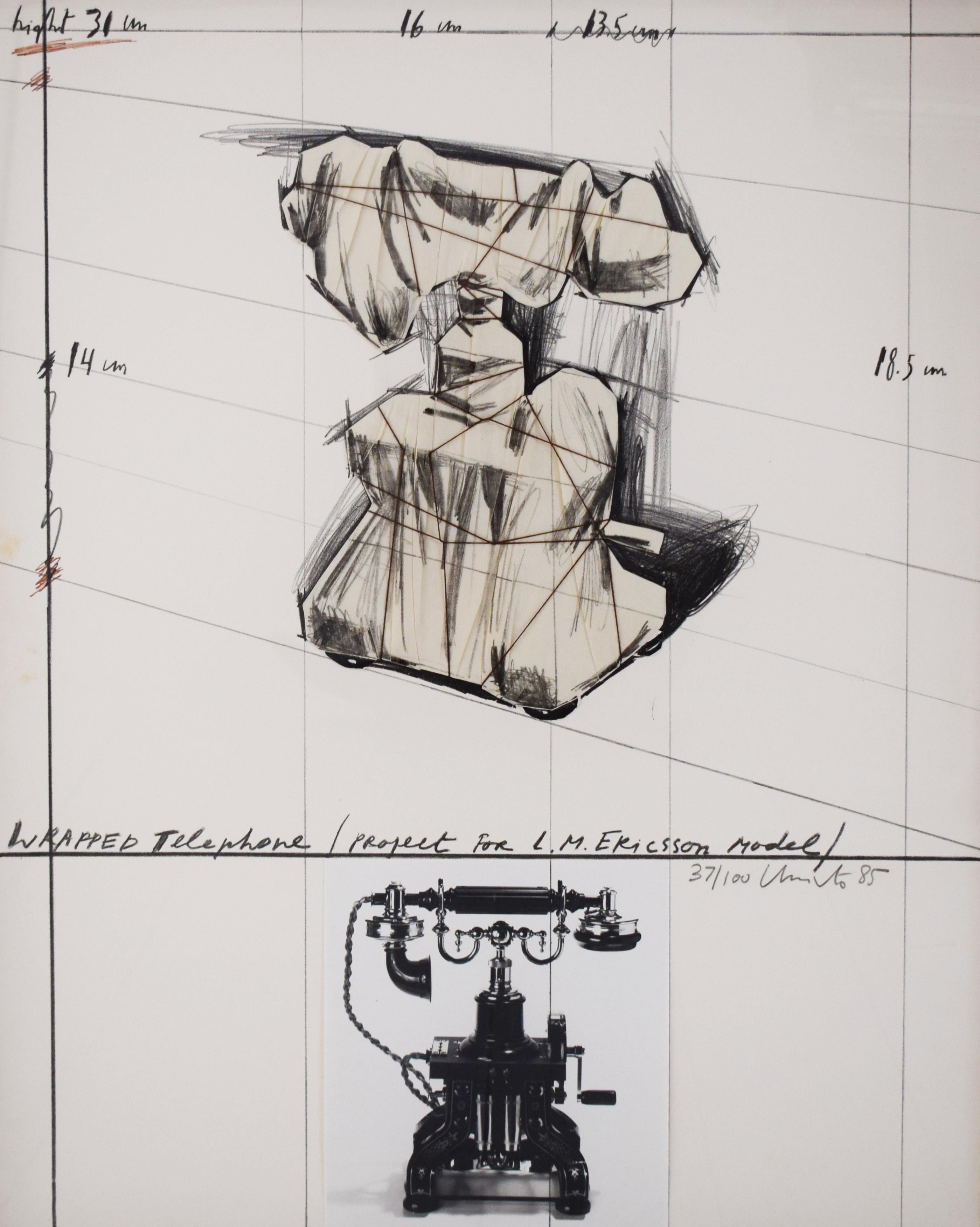 Still-Life Print de Christo - Teléfono envuelto, proyecto para el modelo L.M. Ericsson - Ericsson