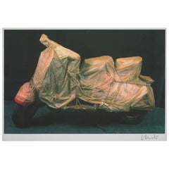 Wrapped Vespa - original Christo modern art lithograph Vintage Italian vespa