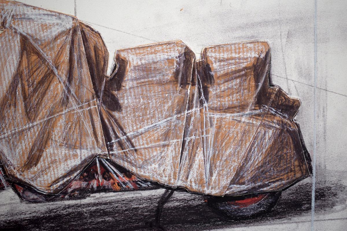 Wrapped Vespa (Project) - Vespa Motorcycle - Contemporary Print by Christo