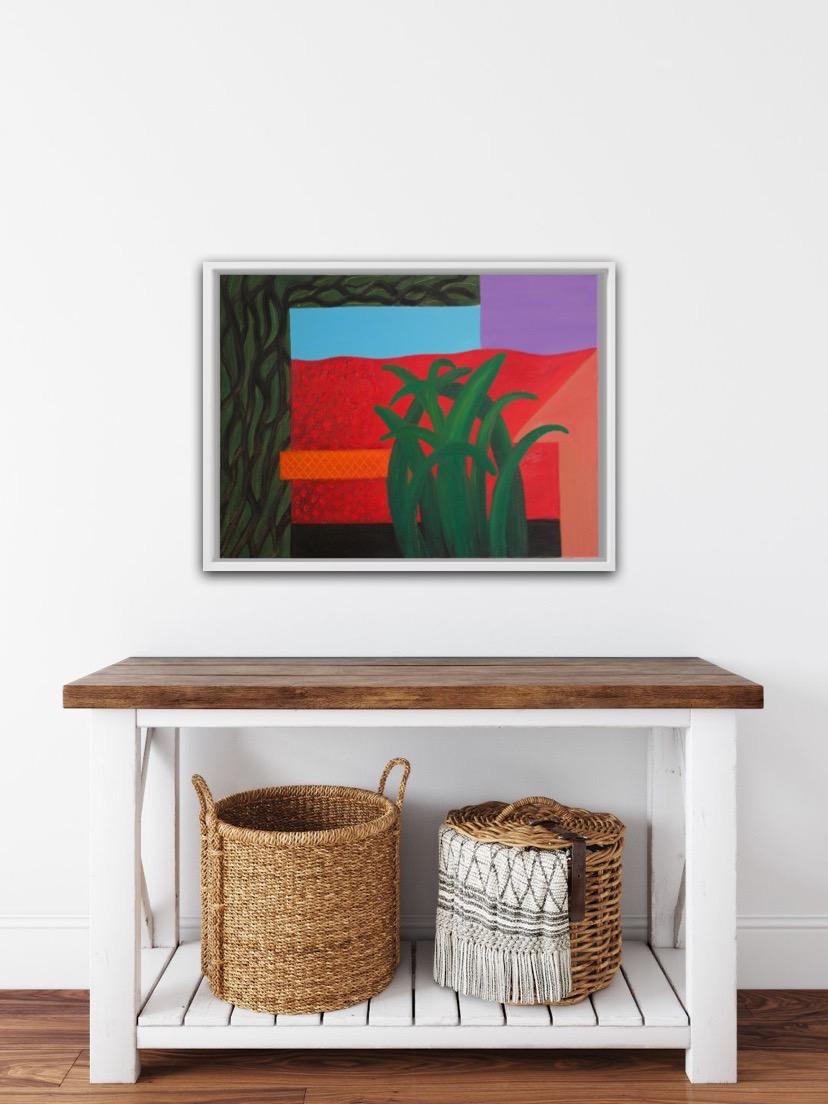 Calle Calabaza, abstract art, plant art, affordable art, original art - Painting by Christo Sharpe