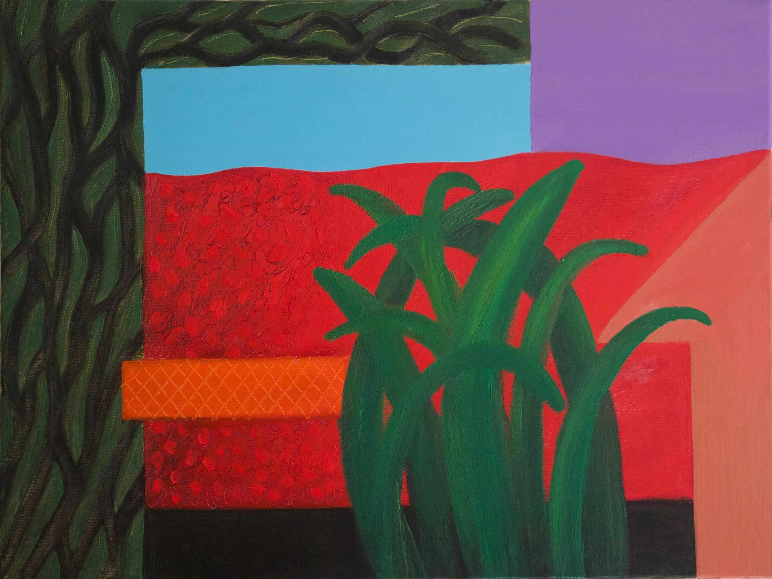 Christo Sharpe Abstract Painting – Calle Calabaza, abstrakte Kunst, Pflanzenkunst, erschwingliche Kunst, Originalkunst