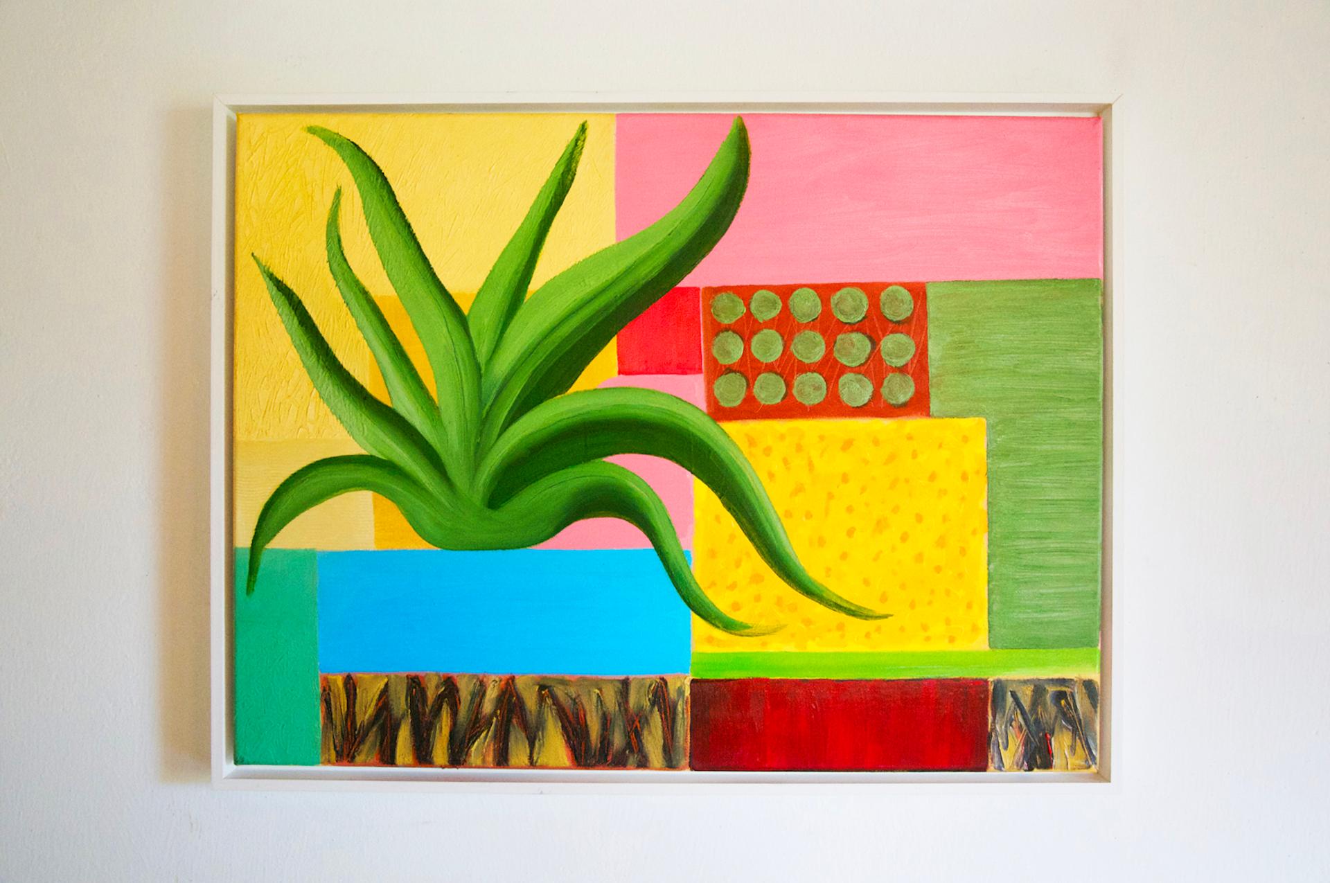 Christo Sharpe, Giardino caldo, Pittura a olio originale, Arte accessibile, Contemporaneo in vendita 1
