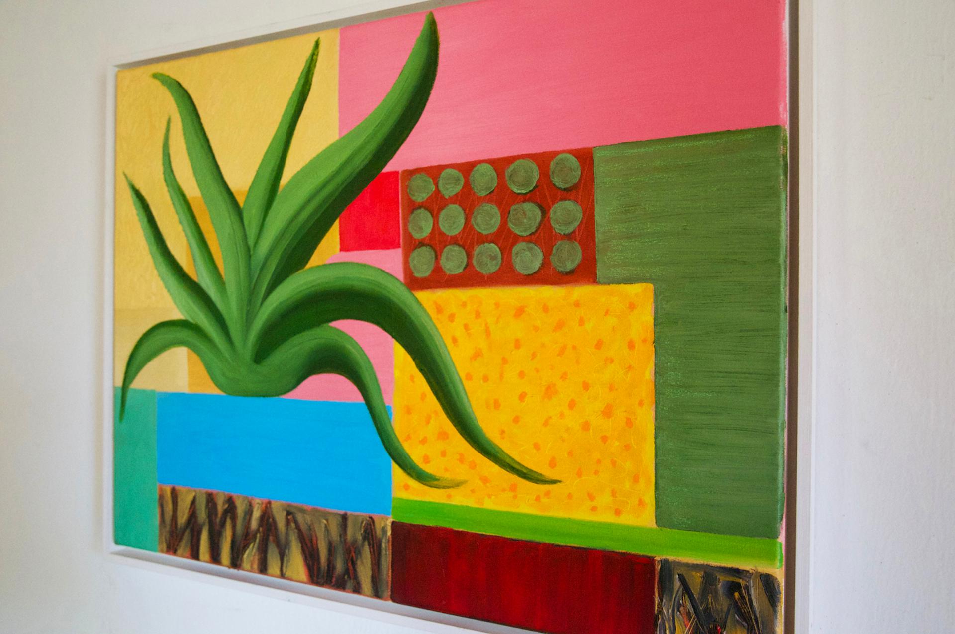 Christo Sharpe, Giardino caldo, Pittura a olio originale, Arte accessibile, Contemporaneo in vendita 2