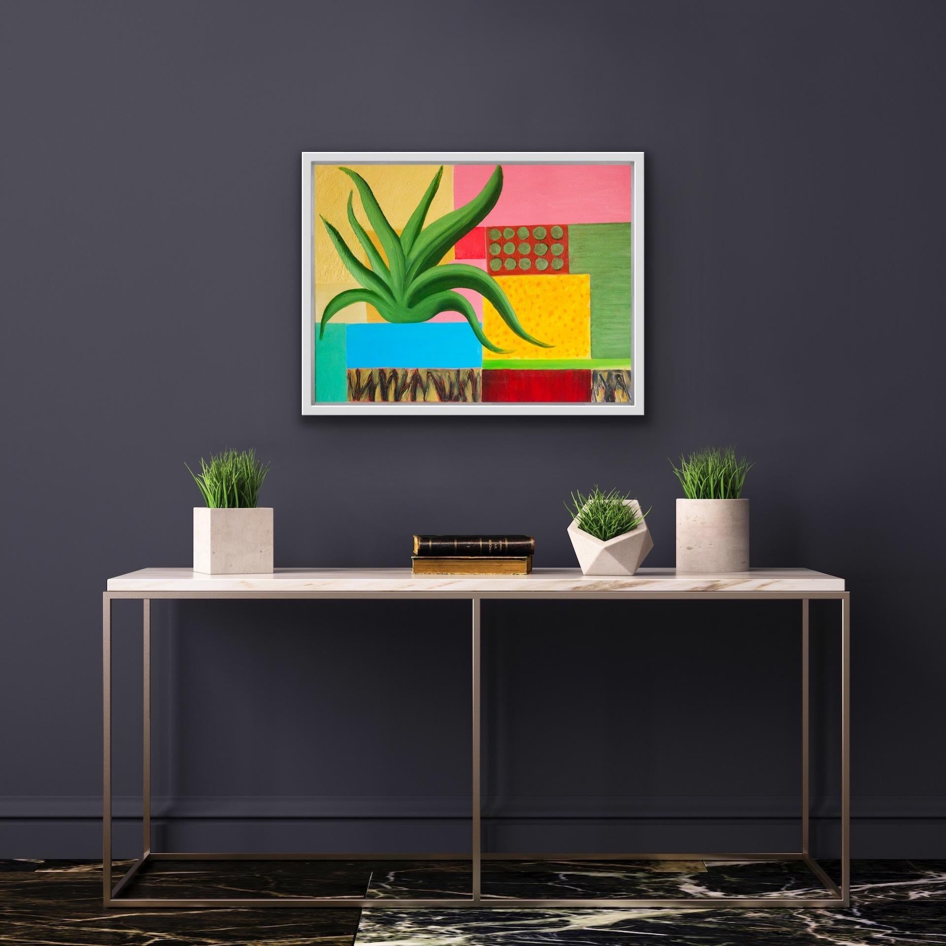 Christo Sharpe, Giardino caldo, Pittura a olio originale, Arte accessibile, Contemporaneo in vendita 5