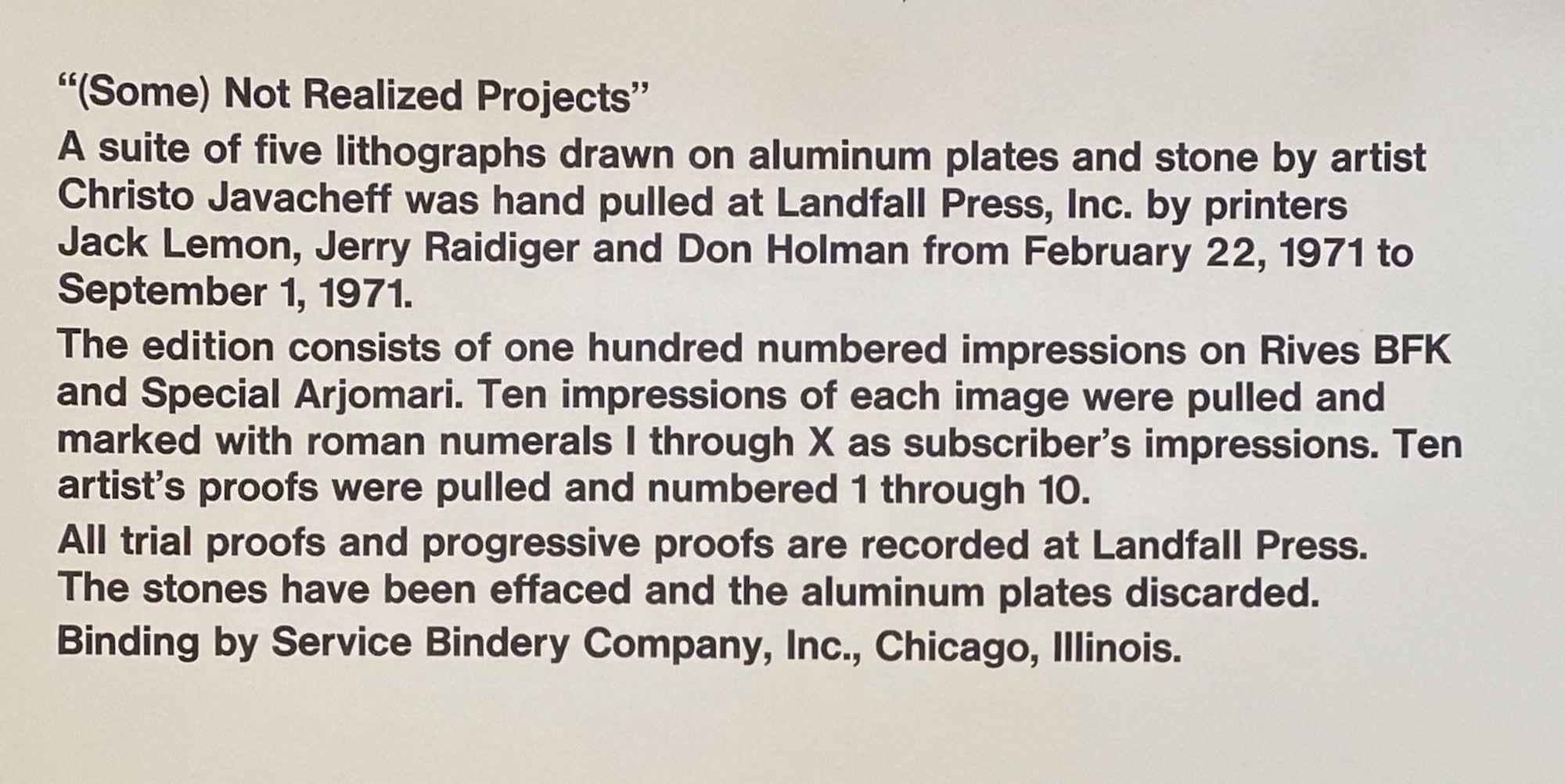 Late 20th Century Christo The Museum of Modern Art, Wrapped Project for New York 1971 For Sale