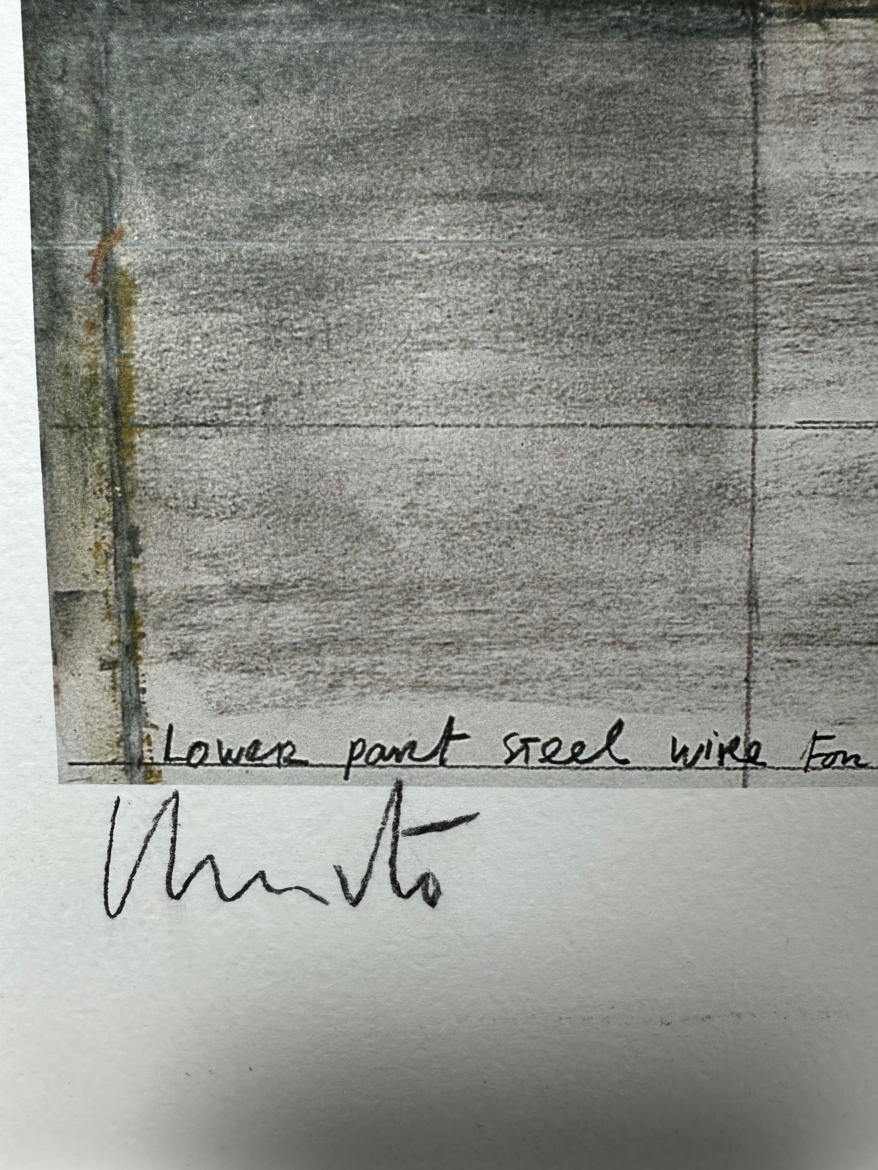 Christo The Pont Neuf Umwickelter Original-Stoff mit Mischtechnik-Leim, handsigniert im Angebot 4