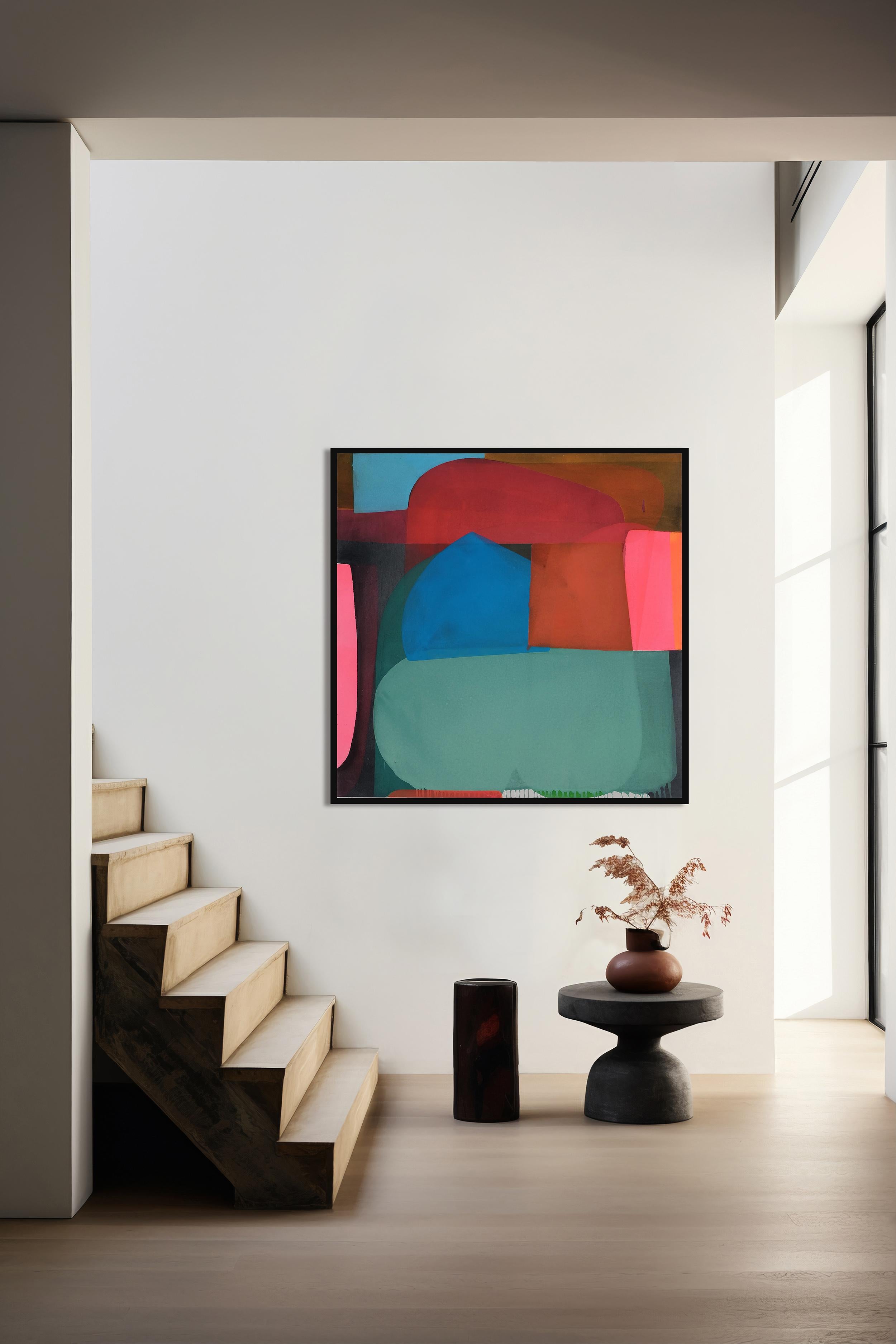 Casa blu - di Christof Kindlinger Pittura astratta contemporanea in campo cromatico in vendita 2